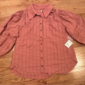 Free People. NWT. Top. Size L.  Color is Clay Rose